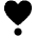 Heart Exclamation High Contrast Emoji from Fluent Emoji High Contrast Set