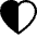 Heart Half Icon from Bootstrap Set