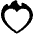 Heart On Fire High Contrast Emoji from Fluent Emoji High Contrast Set