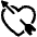 Heart With Arrow High Contrast Emoji from Fluent Emoji High Contrast Set