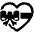 Heart With Ribbon High Contrast Emoji from Fluent Emoji High Contrast Set