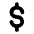 Heavy Dollar Sign High Contrast Emoji from Fluent Emoji High Contrast Set