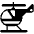 Helicopter High Contrast Emoji from Fluent Emoji High Contrast Set
