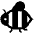 Honeybee High Contrast Emoji from Fluent Emoji High Contrast Set