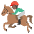 Horse Racing Dark Skin Tone Emoji from EmojiTwo Colors Set