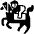 Horse Racing High Contrast Default Emoji from Fluent Emoji High Contrast Set