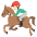 Horse Racing Light Skin Tone Emoji from EmojiTwo Colors Set