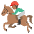 Horse Racing Medium Dark Skin Tone Emoji from EmojiTwo Colors Set
