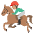 Horse Racing Medium Skin Tone Emoji from EmojiTwo Colors Set