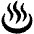 Hot Springs High Contrast Emoji from Fluent Emoji High Contrast Set