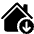 House Down Fill Icon from Bootstrap Set