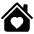 House Heart Fill Icon from Bootstrap Set