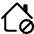 House Slash Icon from Bootstrap Set