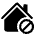 House Slash Fill Icon from Bootstrap Set