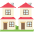 Houses Emoji from EmojiTwo Colors Set