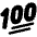Hundred Points High Contrast Emoji from Fluent Emoji High Contrast Set