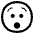 Hushed Face High Contrast Emoji from Fluent Emoji High Contrast Set