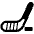 Ice Hockey High Contrast Emoji from Fluent Emoji High Contrast Set