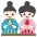 Japanese Dolls Emoji from EmojiTwo Colors Set