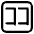 Japanese Here Button High Contrast Emoji from Fluent Emoji High Contrast Set