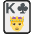 King Of Clubs Emoji from EmojiTwo Colors Set