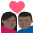 Kiss Dark Skin Tone Emoji from EmojiTwo Colors Set