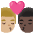 Kiss Man Man Medium Light Skin Tone Dark Skin Tone Emoji from Noto Emoji Set