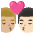 Kiss Man Man Medium Light Skin Tone Light Skin Tone Emoji from Noto Emoji Set