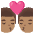 Kiss Man Man Medium Skin Tone Emoji from Noto Emoji Set