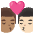 Kiss Man Man Medium Skin Tone Light Skin Tone Emoji from Noto Emoji Set
