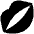Kiss Mark High Contrast Emoji from Fluent Emoji High Contrast Set