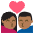 Kiss Medium Dark Skin Tone Emoji from EmojiTwo Colors Set