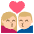 Kiss Medium Light Skin Tone Emoji from EmojiTwo Colors Set