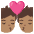 Kiss Medium Skin Tone Emoji from Noto Emoji Set