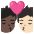 Kiss Person Person Dark Skin Tone Light Skin Tone Emoji from Noto Emoji Set