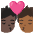 Kiss Person Person Dark Skin Tone Medium Dark Skin Tone Emoji from Noto Emoji Set