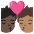 Kiss Person Person Dark Skin Tone Medium Skin Tone Emoji from Noto Emoji Set