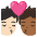 Kiss Person Person Light Skin Tone Medium Dark Skin Tone Emoji from Noto Emoji Set