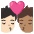 Kiss Person Person Light Skin Tone Medium Skin Tone Emoji from Noto Emoji Set