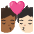 Kiss Person Person Medium Dark Skin Tone Light Skin Tone Emoji from Noto Emoji Set