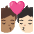 Kiss Person Person Medium Skin Tone Light Skin Tone Emoji from Noto Emoji Set