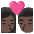 Kiss Woman Man Dark Skin Tone Emoji from Noto Emoji Set
