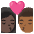 Kiss Woman Man Dark Skin Tone Medium Dark Skin Tone Emoji from Noto Emoji Set