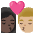 Kiss Woman Man Dark Skin Tone Medium Light Skin Tone Emoji from Noto Emoji Set