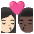 Kiss Woman Man Light Skin Tone Dark Skin Tone Emoji from Noto Emoji Set