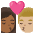 Kiss Woman Man Medium Dark Skin Tone Medium Light Skin Tone Emoji from Noto Emoji Set
