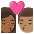 Kiss Woman Man Medium Dark Skin Tone Medium Skin Tone Emoji from Noto Emoji Set