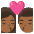 Kiss Woman Man Medium Dark Skin Tone Emoji from Noto Emoji Set