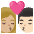 Kiss Woman Man Medium Light Skin Tone Light Skin Tone Emoji from Noto Emoji Set