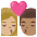 Kiss Woman Man Medium Light Skin Tone Medium Skin Tone Emoji from Noto Emoji Set